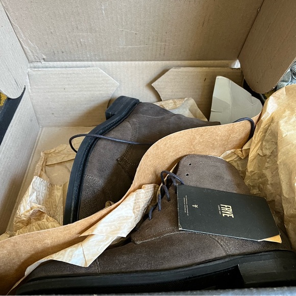 FRYE Cap Toe Lace Up Boots Burnished Brown Men’s US8.5D - Picture 17 of 17